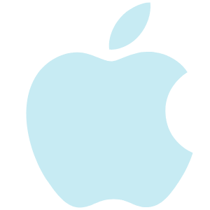 logo Apple xanh nhạt
